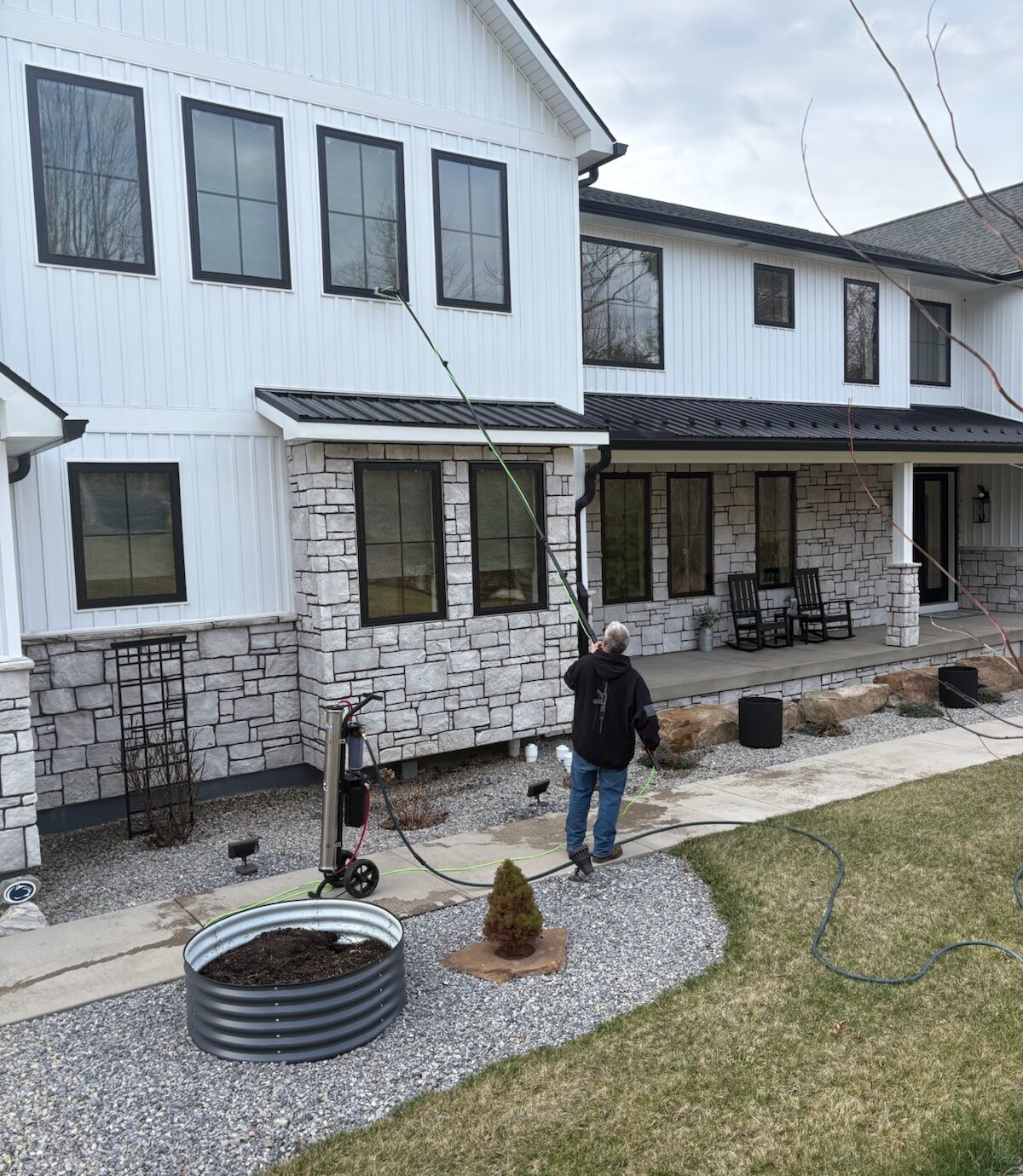 Clean, streak-free home windows by Lion Window Cleaning